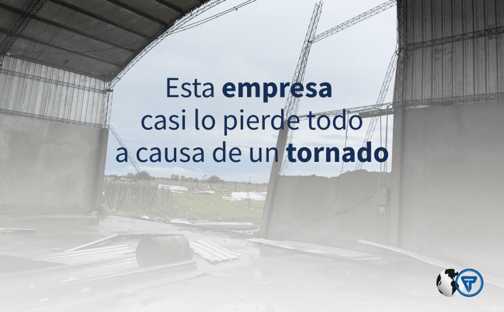 Tornado y destrozos